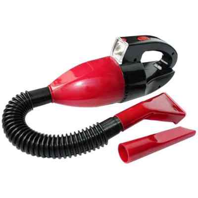 HANDHELD CAR VACUUM CLEANER WITH LED LIGHT â€“ RED AND BLACK